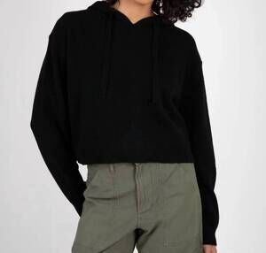 NEW ONE GREY DAY lance cashmere hoodie in black